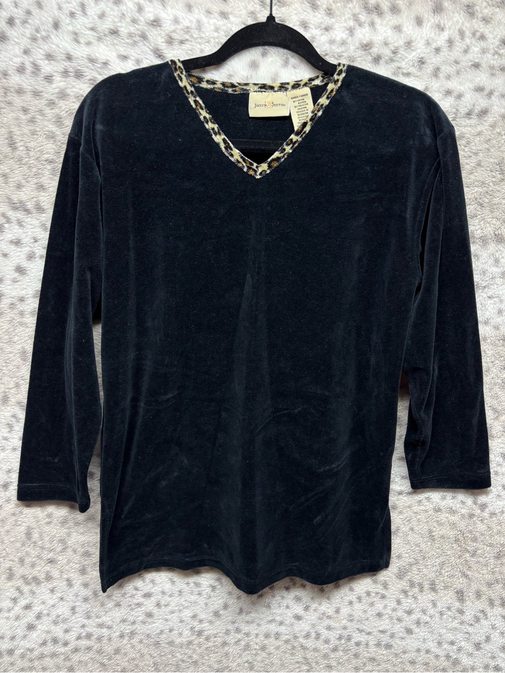 Y2K JACLYN SMITH VELOUR TOP